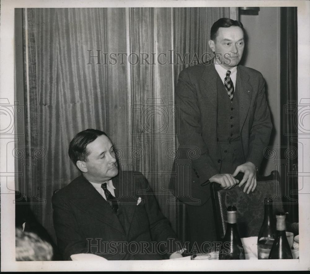 1939 Press Photo Walter Lippmann Speaks Anglo-American Press Club, Eric Hawkins - Historic Images