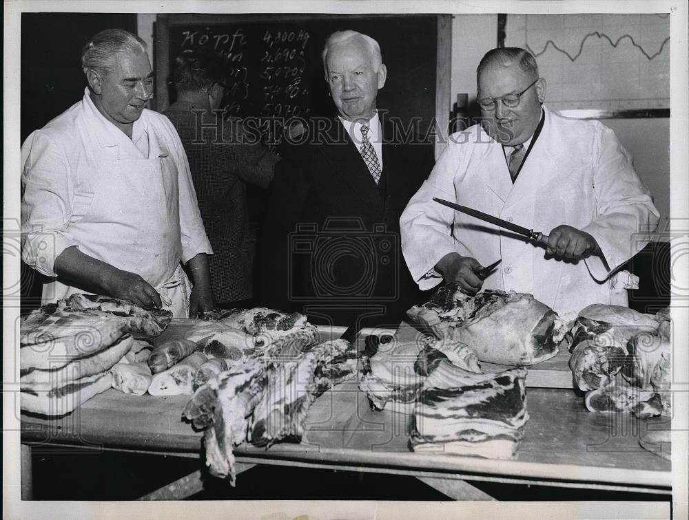 1957 Press Photo Henrich Luebke West German Minister For Food &amp; Agriculture - Historic Images