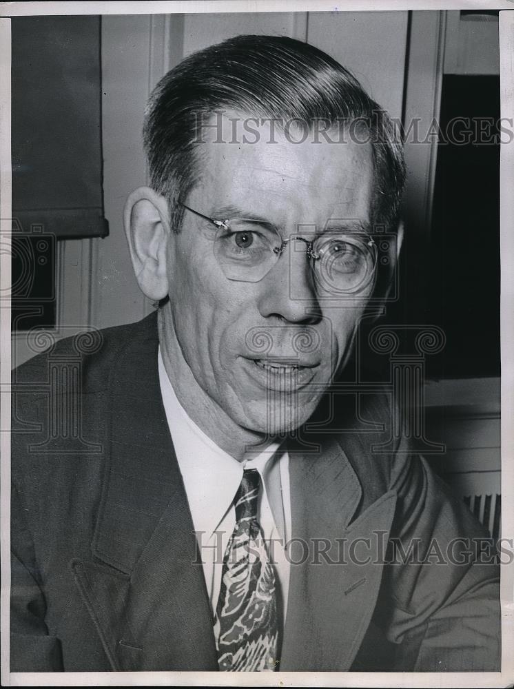 1947 Press Photo D.A. Fitzgerald, Sec. Gen. International Emergency Food Council - Historic Images