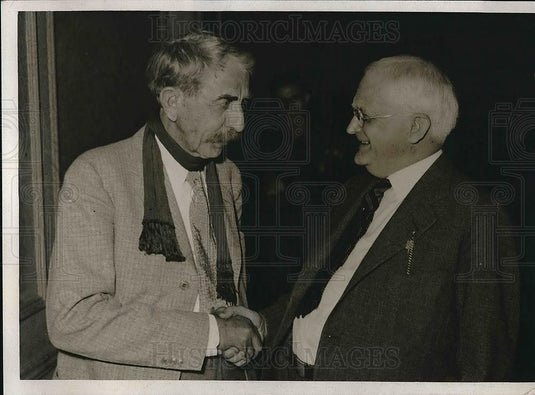 1932 Press Photo Gov. William Murray (OK) and Gov. John Pollard (VA) - Historic Images