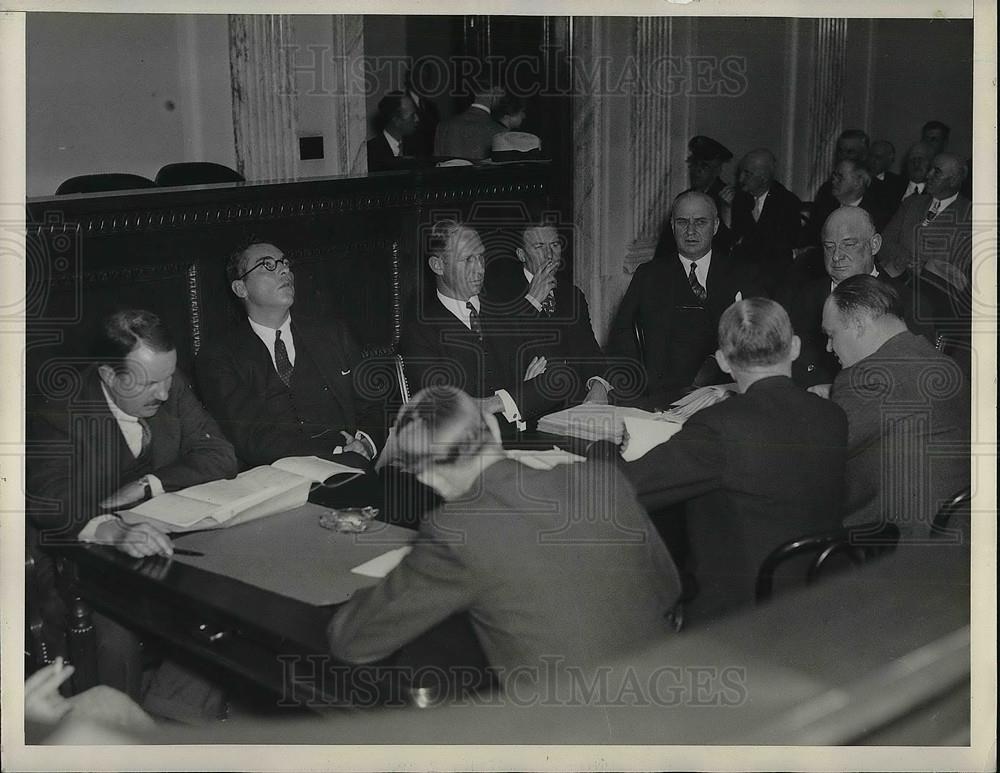 1934 Press Photo Vincent Astor, Kermit ROosevelt, John Frankin, John W. Hanes - Historic Images