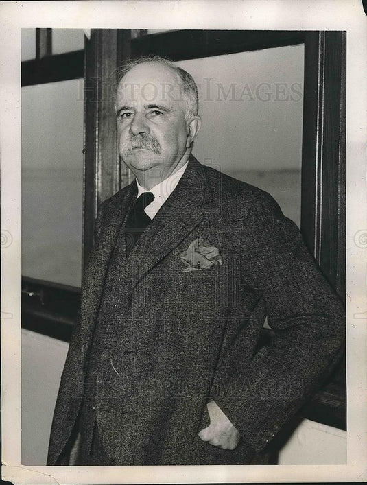 1938 Press Photo James Fitzalan Hope, Lord Rankeillour Aboard S.S. Deutxchland - Historic Images
