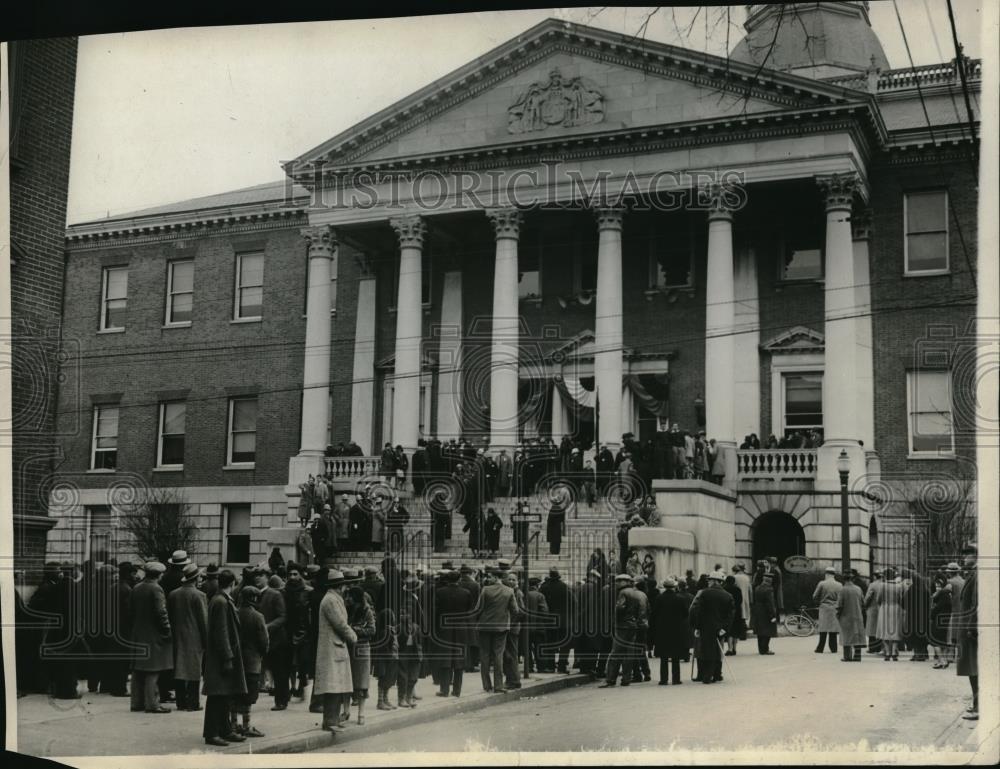 1931 Press Photo Albert Ritchie inducted as Gov of MD at statehouse in Annapolis - Historic Images