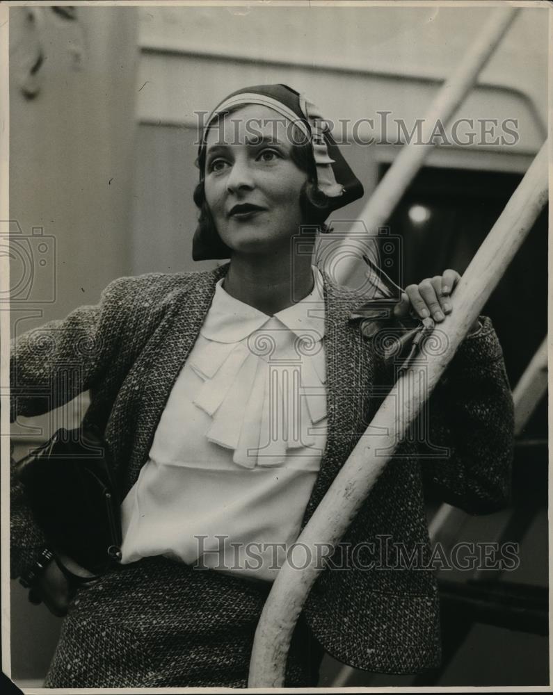 1930 Press Photo Miss Priscilla Ferry of Chicago on steamer Manoa - neb47440 - Historic Images