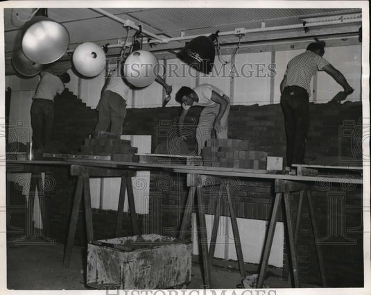 1954 Press Photo Cleveland Trade School WNBK Harold Kuhfled - neb48608 - Historic Images