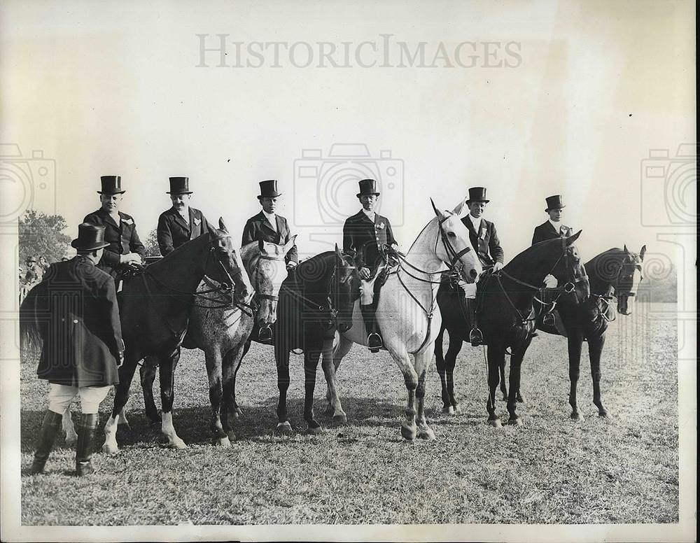 1934 Press Photo Patrol Judges at Monmouth County Hunt Meet - Historic Images