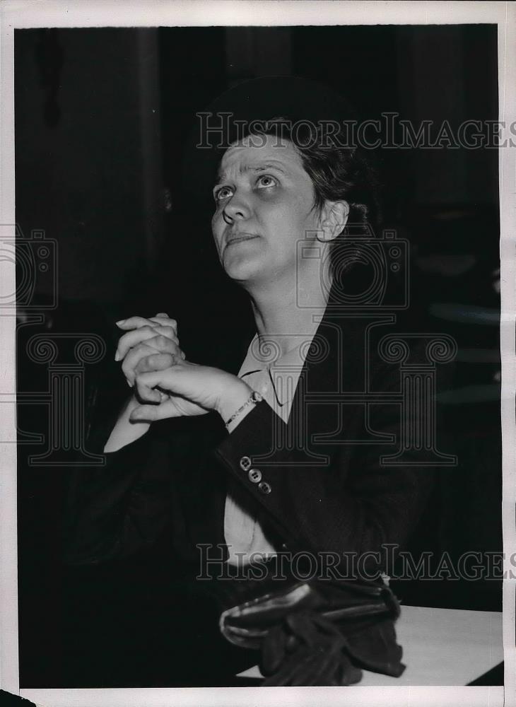 1938 Press Photo Violet Johnson President Of The Stenographers Union Testifying - Historic Images