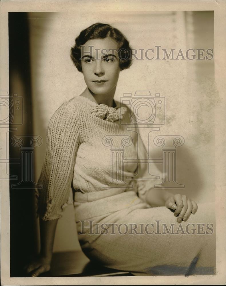 1934 Press Photo Marion Catherine Maler Daughter Of Rudolf A. Maler - Historic Images