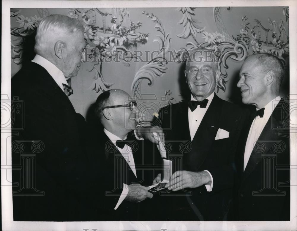 1950 Press Photo Herbert Hayard Swope, Baruch, George Slatzman, Robert Patterson - Historic Images