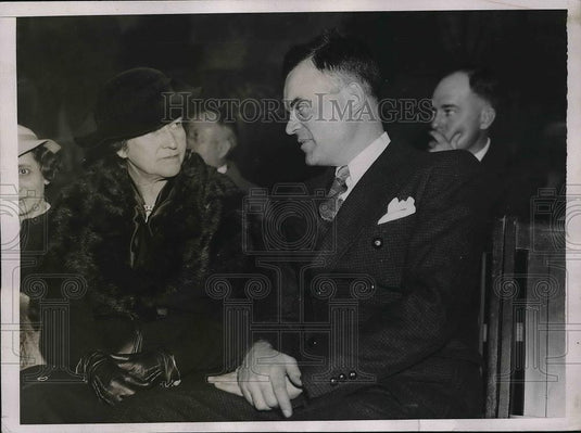 1936 Press Photo Mrs E Talmadge & W.E. Porter at Southern Democrats convention - Historic Images