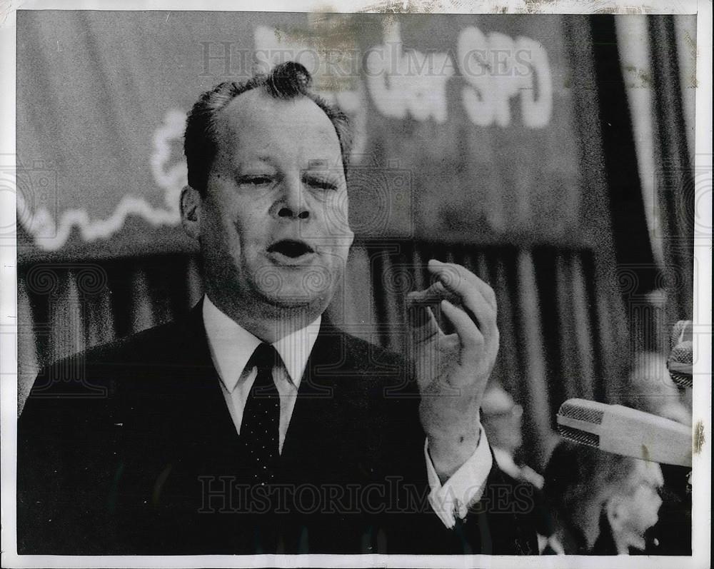 1968 Press Photo Willy Brandt West German Foreign Minister - Historic Images