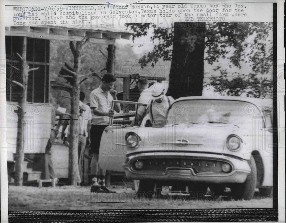 1959 Press Photo Arthur Rankin Texas Boy Who Gov. Long Met While Hospitalized - Historic Images