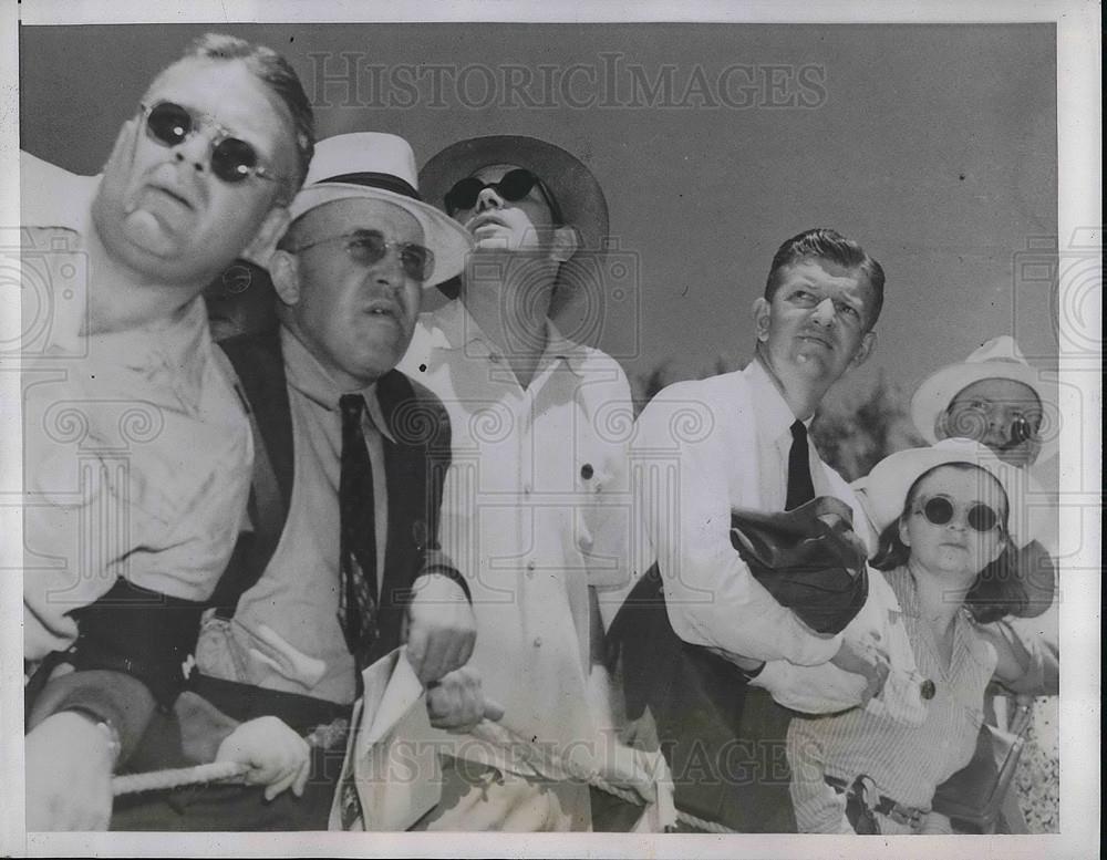 1941 Press Photo Spectators at PGA Tournament at Cherry Hills Golf Course Denver - Historic Images