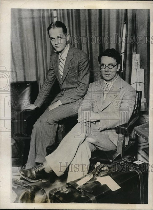 1925 Press Photo Mrs. Hildress and Mr. Harvey, American Explorers in Tokyo - Historic Images