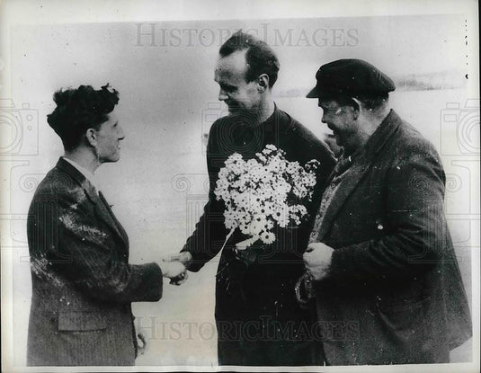 1936 Press Photo Kurt Bjorkvall, Transatlantic Flier Snatched from Death - Historic Images