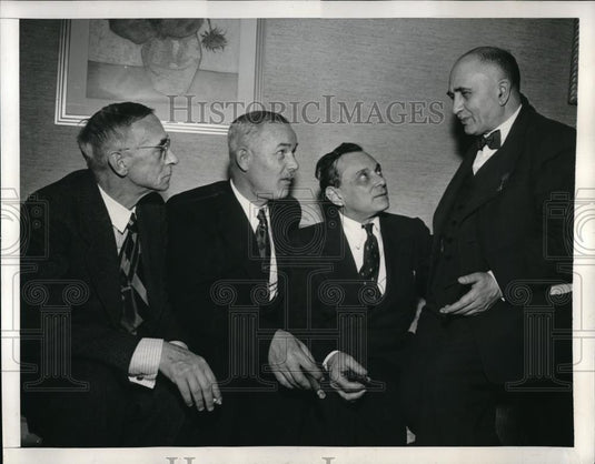 1946 Press Photo Soviet Drs IP Rufanov,Dr V Painn & Us Dr Jacob Heiman - Historic Images