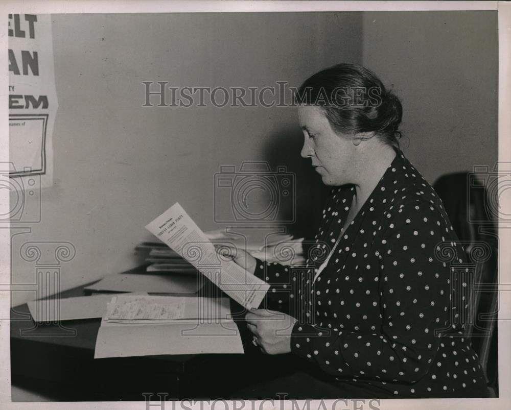 1936 Press Photo Eleanor Hemick, American Labor party leader - neb48740 - Historic Images