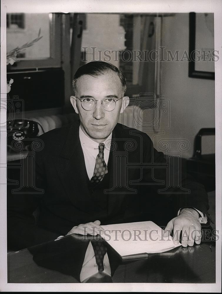 1938 Press Photo Dr. F.H. Hill, Former Cornell Professor, New Farm Credit Chief - Historic Images