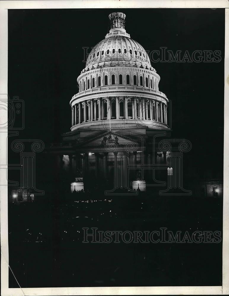 1935 Press Photo View Of The Capitol In Washington D.C. As Congress Neared - Historic Images