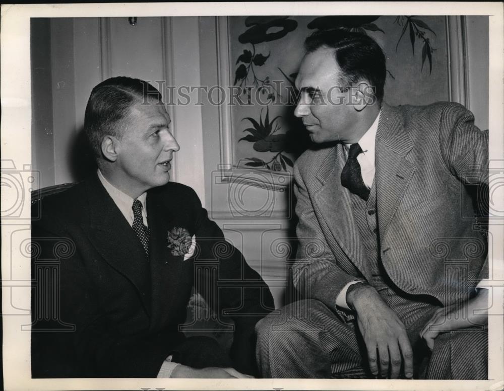 1945 Press Photo First to Fly From Stockholm, Sven Grafstrom, James J. Robbins - Historic Images