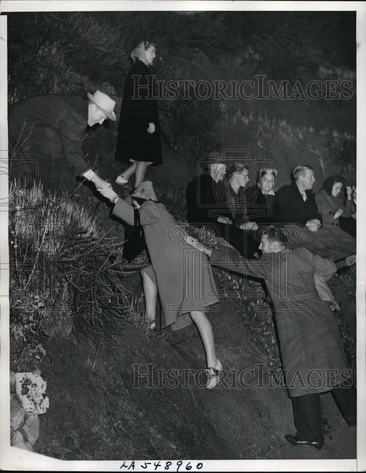 1940 Press Photo Hollywood, Calif crowds at Sunrise Service for Easter - Historic Images