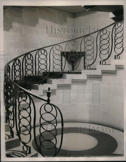 1939 Press Photo Staircase in British Embassy at Washington King George & Queen - Historic Images