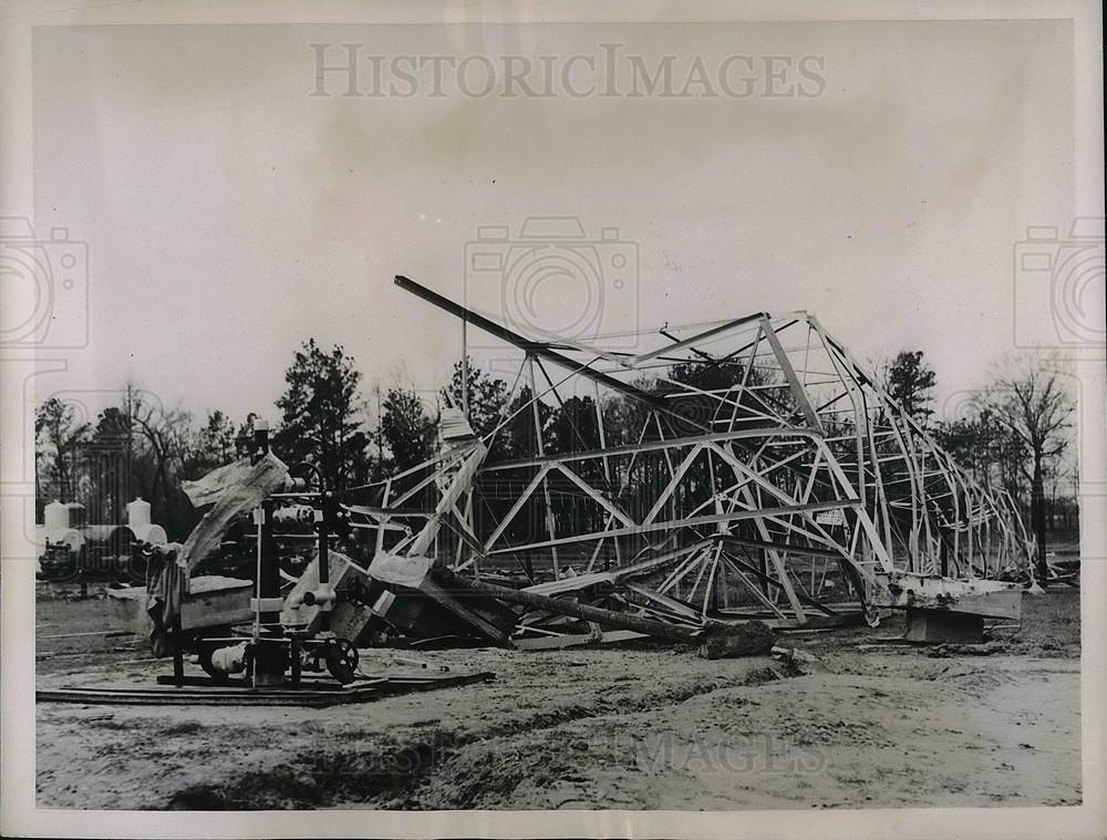 1938 Press Photo Rodessa, Texas destruction caused by tornado - Historic Images