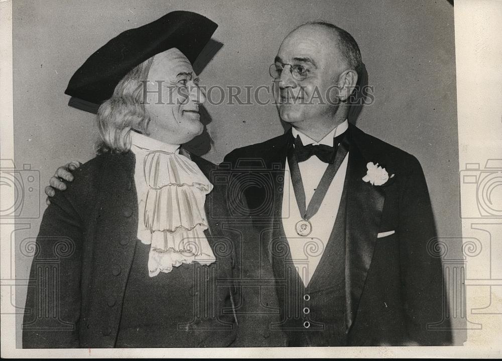 1933 Press Photo Franklin Huntington, HH Kynett at Poor Richard Club - neb48106 - Historic Images