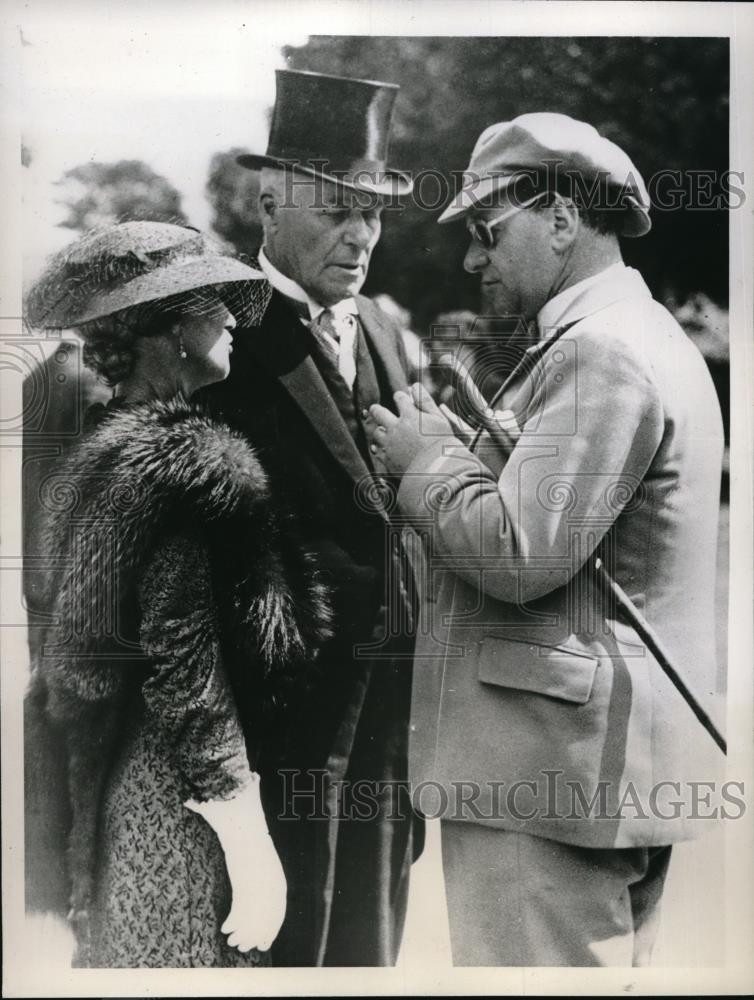 1938 Press Photo Provost Murray &amp; wife with Dr. MacAlpine at society wedding - Historic Images