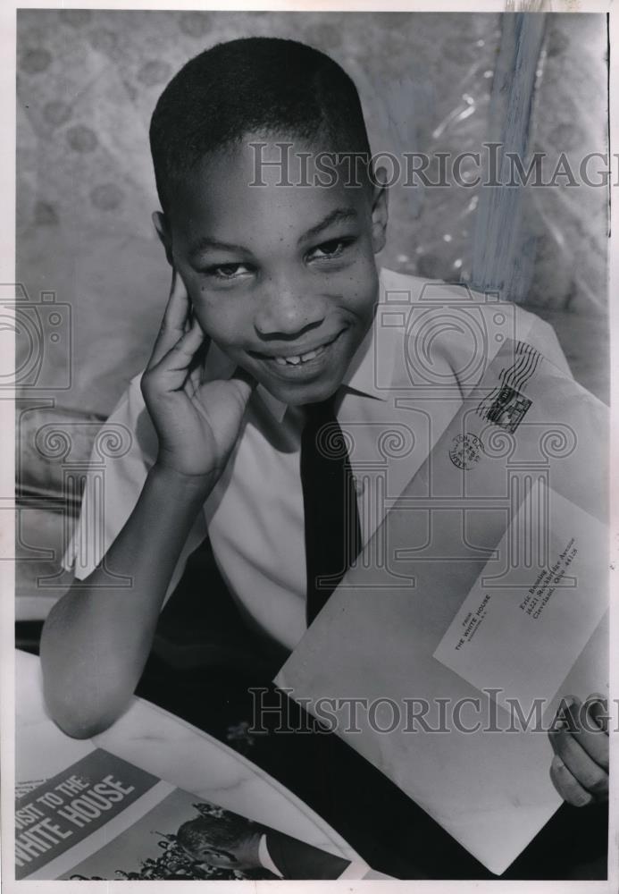 1956 Press Photo Eric Benning, schoolboy of Cleveland, Ohio - neb47551 - Historic Images