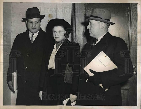 1941 Press Photo White Plains, NY Matilda Boyer, Det Sgt Mascari,T Tierney - Historic Images