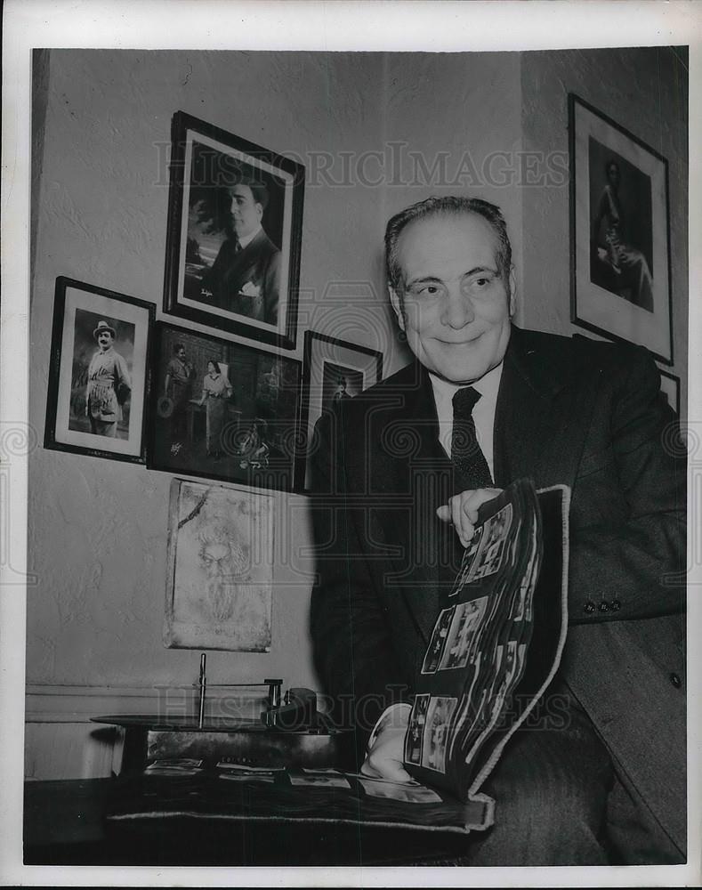 1952 Press Photo Bruno Zirato, Caruso&#39;s former business mgr - Historic Images