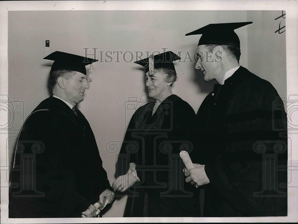 1938 Press Photo Temple University President Charles E. Beury,Ruth Bryan Rhode - Historic Images