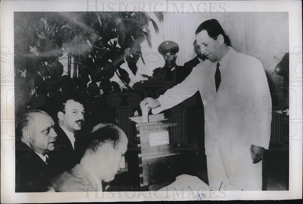 1946 Press Photo Col Jaun Peron, pres candidate of Argentina - neb13141 - Historic Images