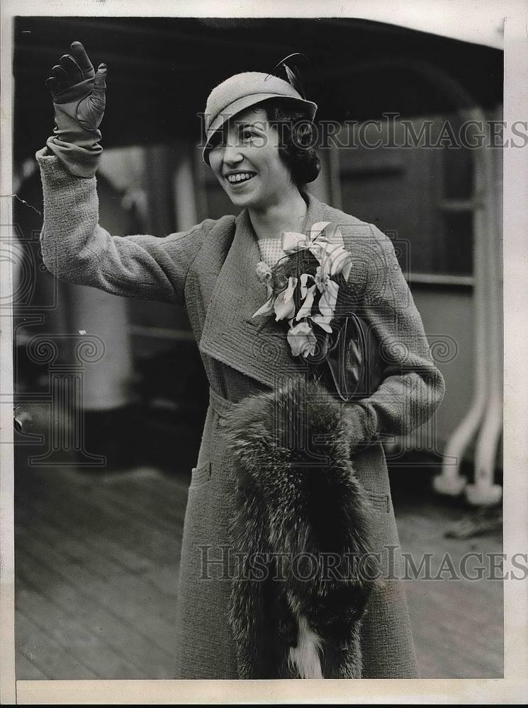 1933 Press Photo Miss Geleste Jedel Who Holds Position In Celebrated Roosevelt - Historic Images