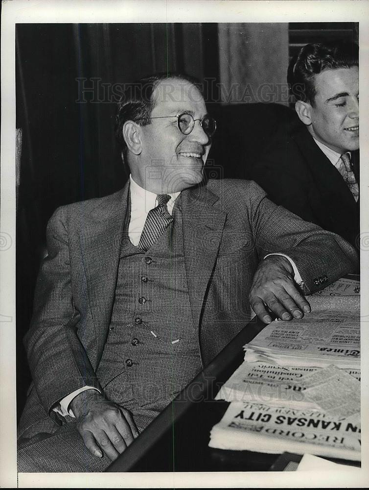 1936 Press Photo Max Zaritsky of United Hatters Caps and Millinary Workers - Historic Images