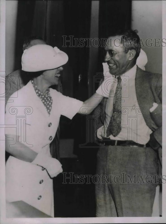 1935 Press Photo Joseph Reece TN Insurance Commissioner Mrs. H.B. Cupp - Historic Images