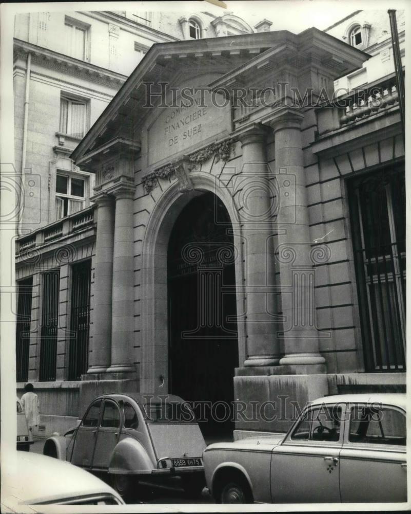 1969 Press Photo Entrance To Suez Canal Headquarters In France - neb52315 - Historic Images