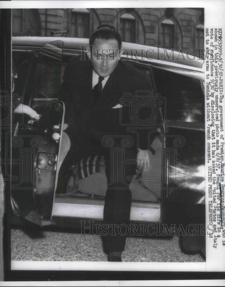 1957 Press Photo Government Of Premier Maurice Bourges-Maunoury Takes Vote - Historic Images