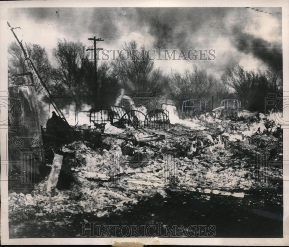 1950 Press Photo Amarillo, Texas convalsescent home burned &amp; killed 10 - Historic Images