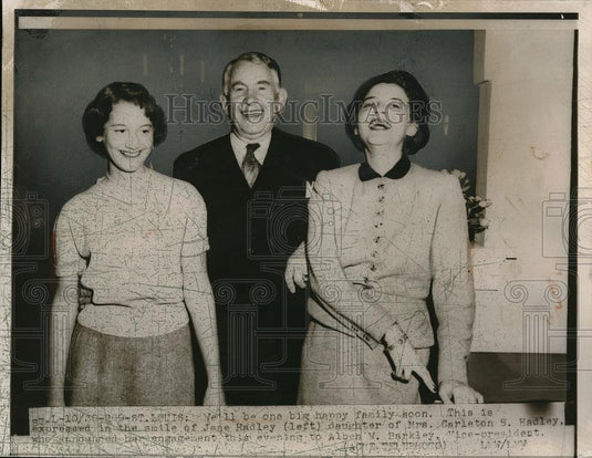 1949 Press Photo St Louis Missouri Jane Hadley Carleton Alden Barkley - Historic Images