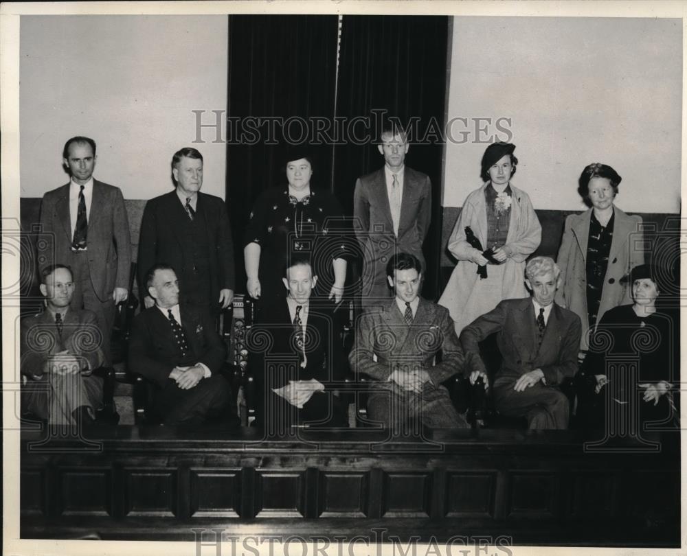 1938 Press Photo LA, Calif. Jury for EF Kynette trial.G Black,FR Maguirel,Pardon - Historic Images