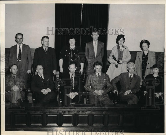 1938 Press Photo LA, Calif. Jury for EF Kynette trial.G Black,FR Maguirel,Pardon - Historic Images