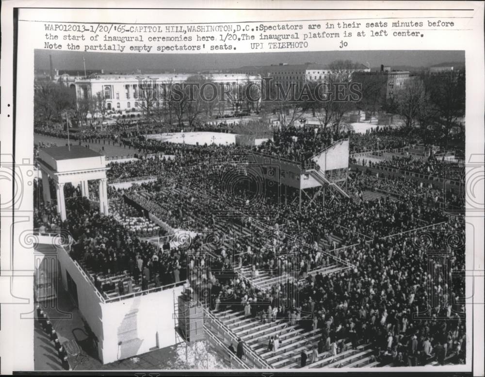 1965 Press Photo Crowds at Johnson inauguration in D.C. - neb49930 - Historic Images