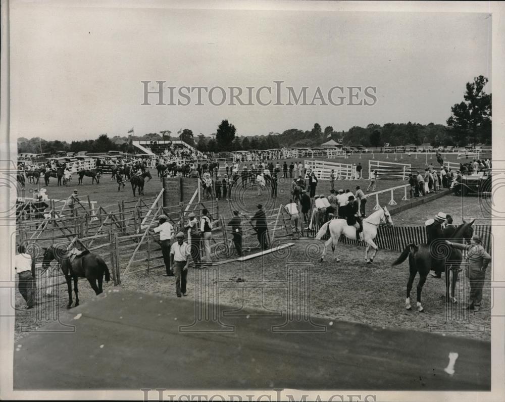 1933 Press Photo View of Monmouth County Horse Show in New Jersey - Historic Images