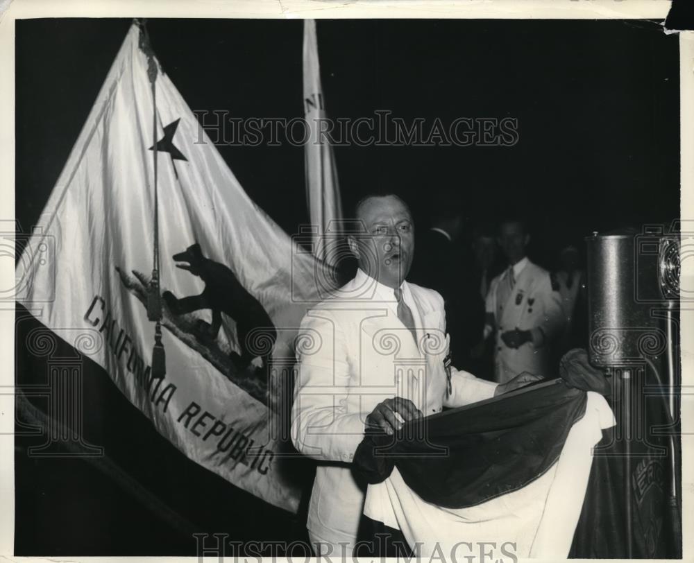 1934 Press Photo Frank Belgrano named cmdr. of American Legion in Miami - Historic Images