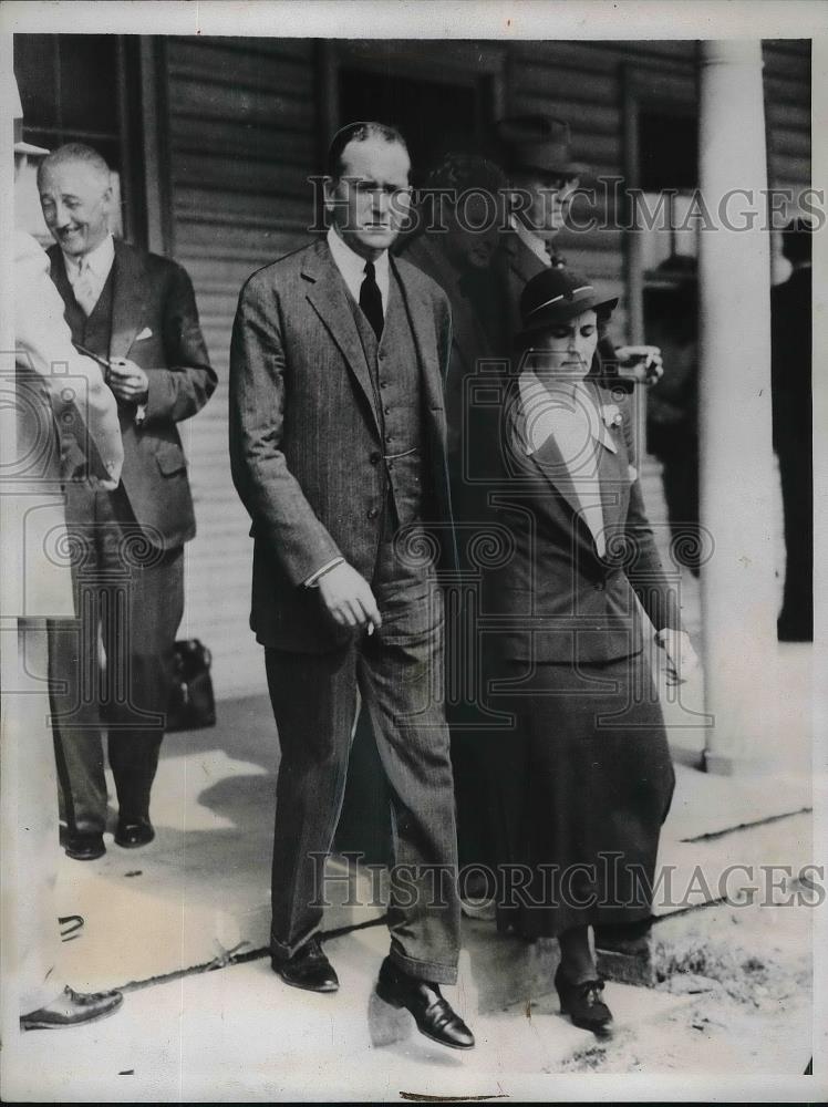 1935 Press Photo H Bosley Davidson Curtis Campaigne Heiress Trial - Historic Images