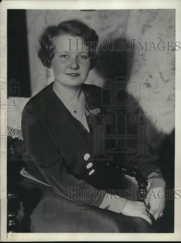 1932 Press Photo Kathleen Bastian Bank Teller Victim Of Robbery At Hude Park - Historic Images