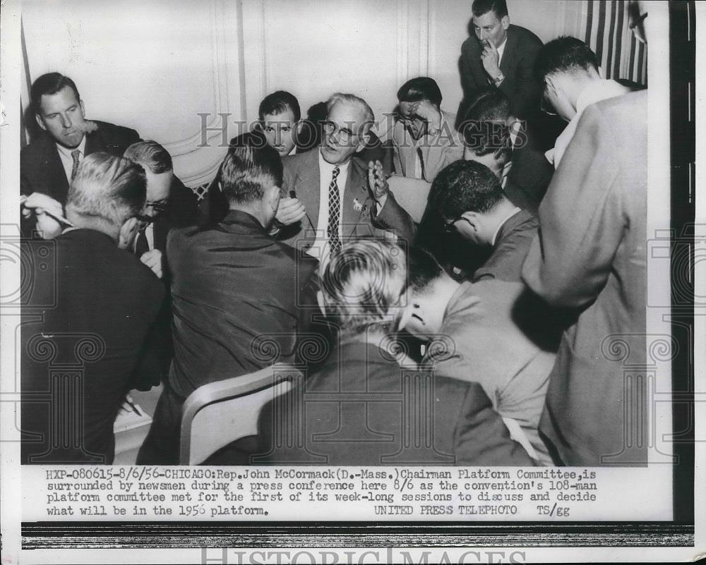 1956 Press Photo Chicago, Rep John McCormack at convention - Historic Images