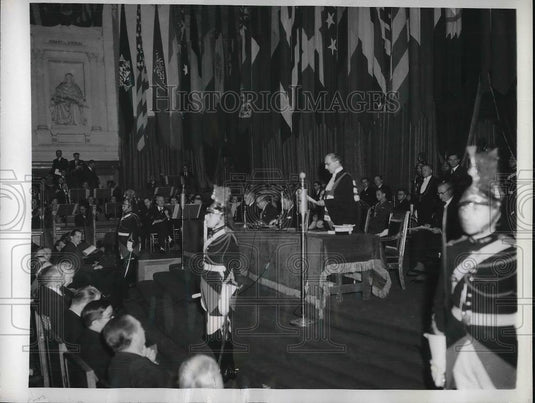 Tim Roussey M Roussey Addresses Delegates At Conference Of UN Educational 1946 ...